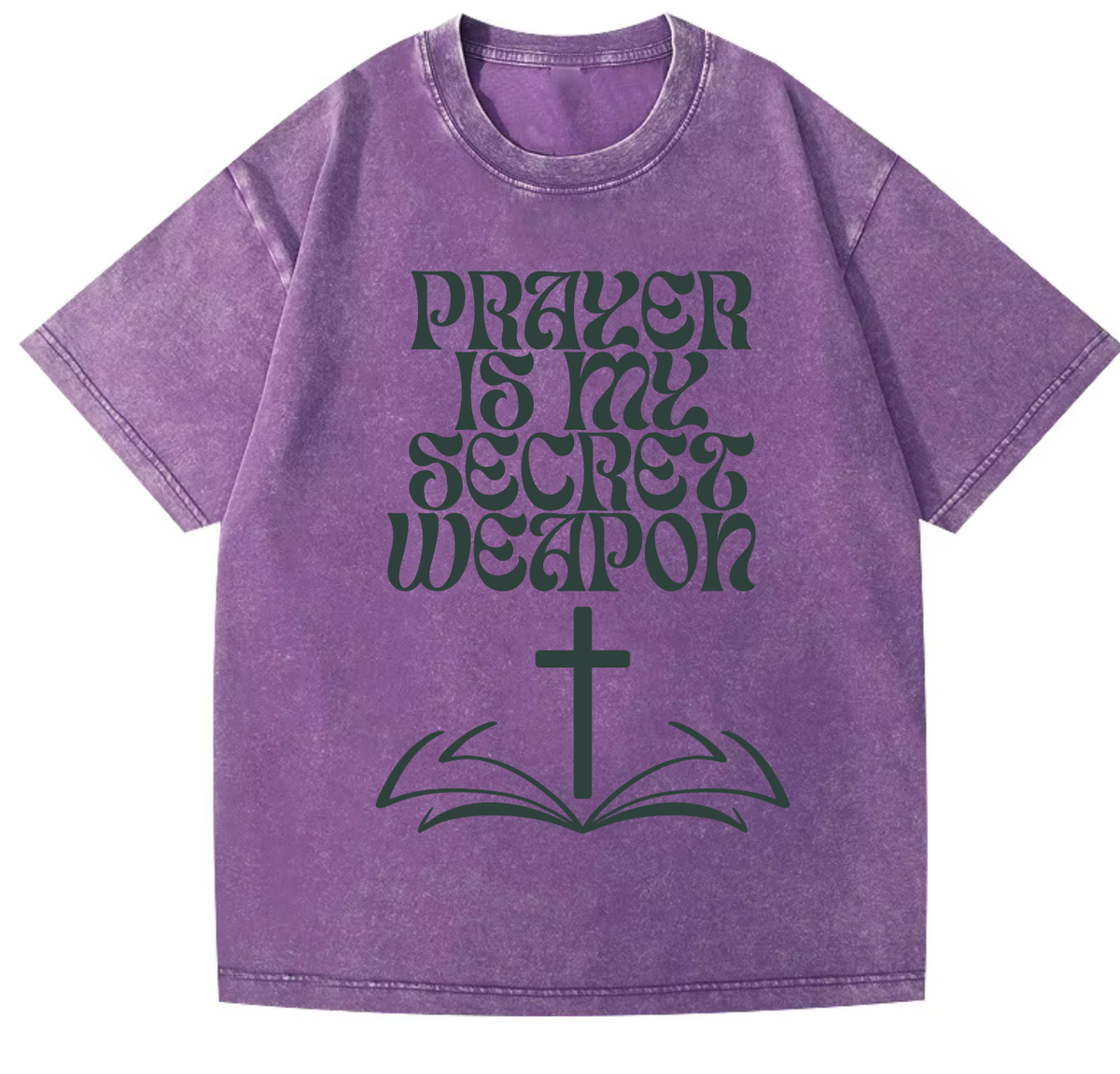 Prayer Pure Cotton Acid Washed Adult Unisex T Shirt