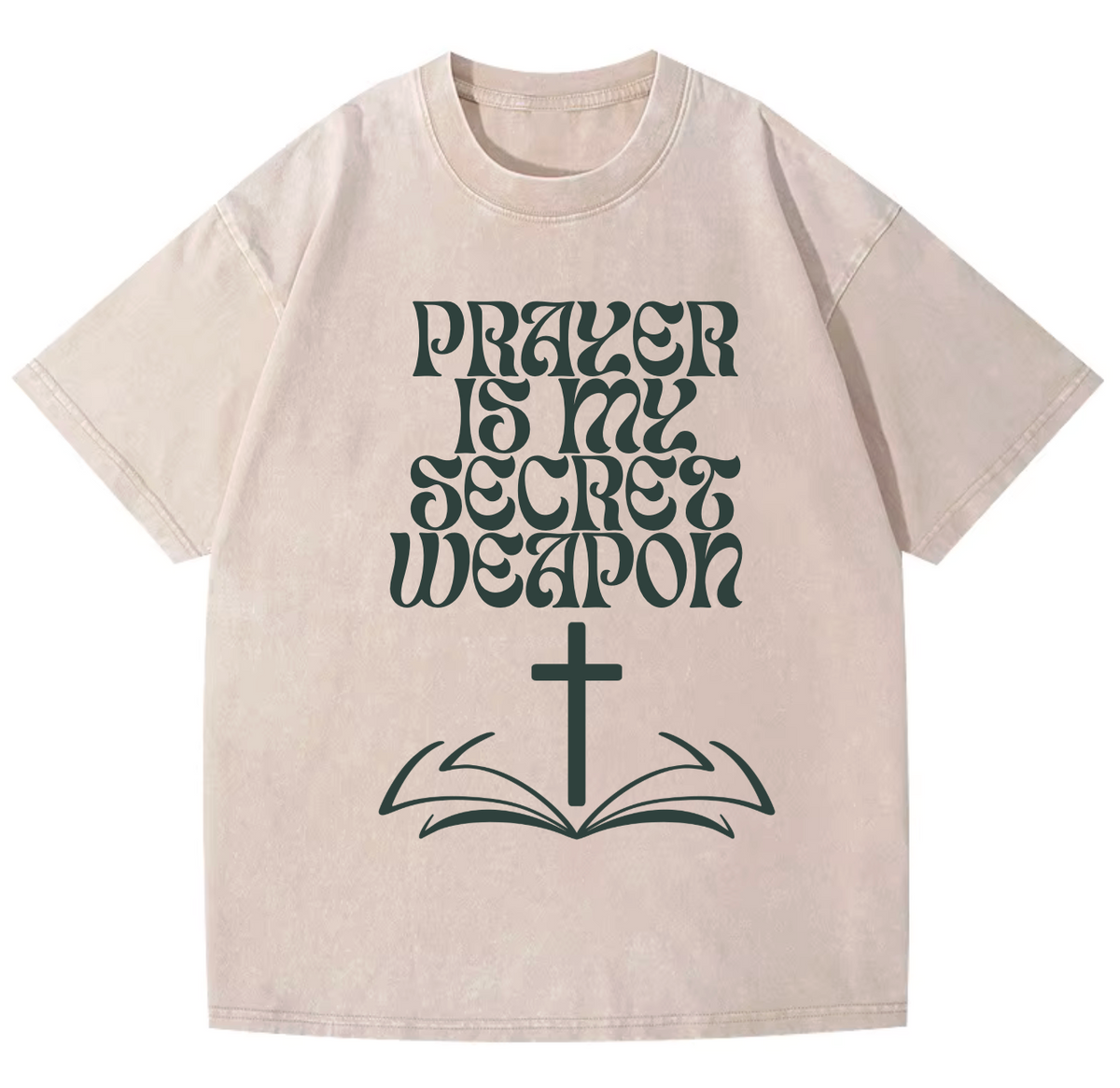 Prayer Pure Cotton Acid Washed Adult Unisex T Shirt