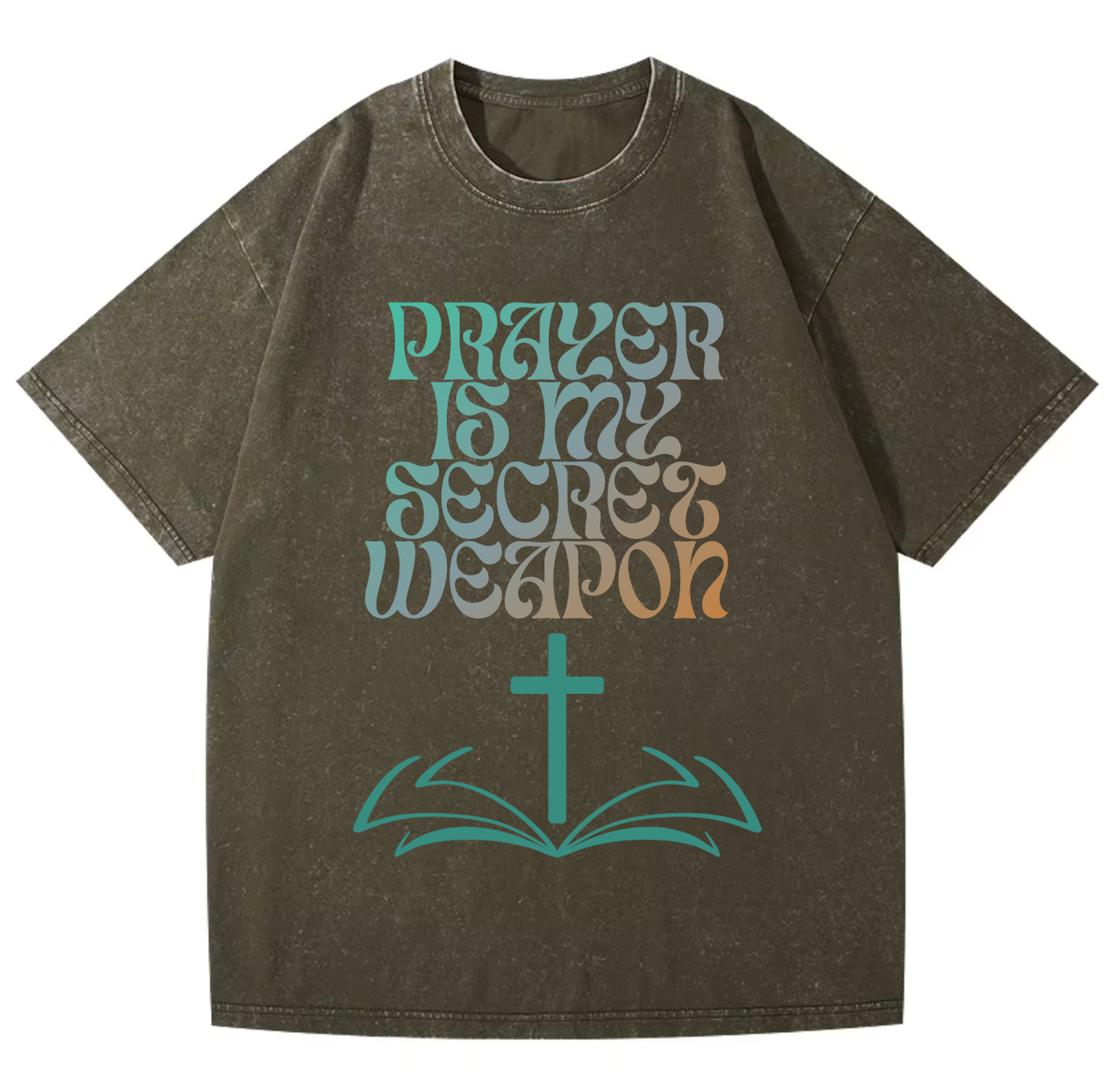 Prayer Pure Cotton Acid Washed Adult Unisex T Shirt