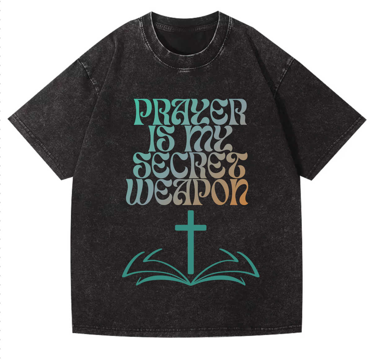 Prayer Pure Cotton Acid Washed Adult Unisex T Shirt