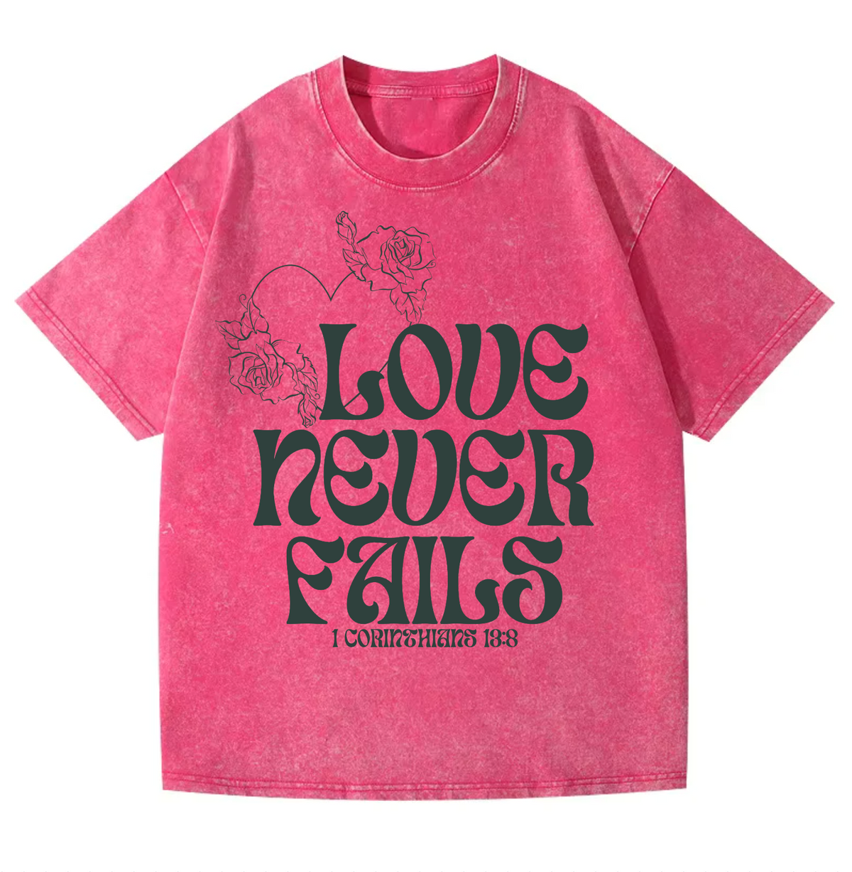 Love Pure Cotton Acid Washed Adult Unisex T Shirt