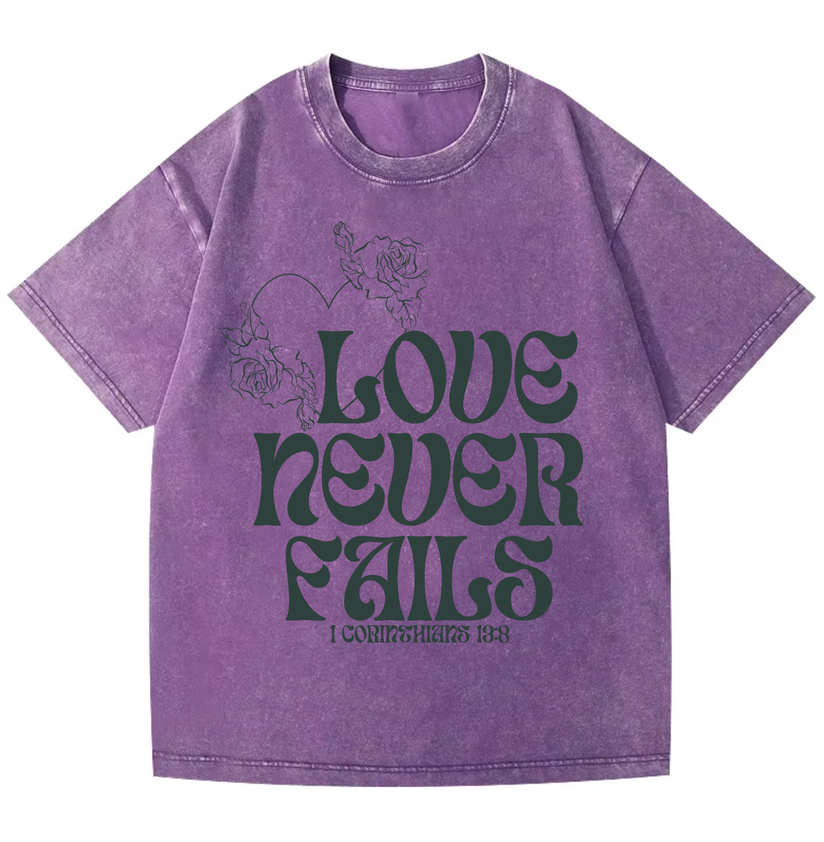 Love Pure Cotton Acid Washed Adult Unisex T Shirt