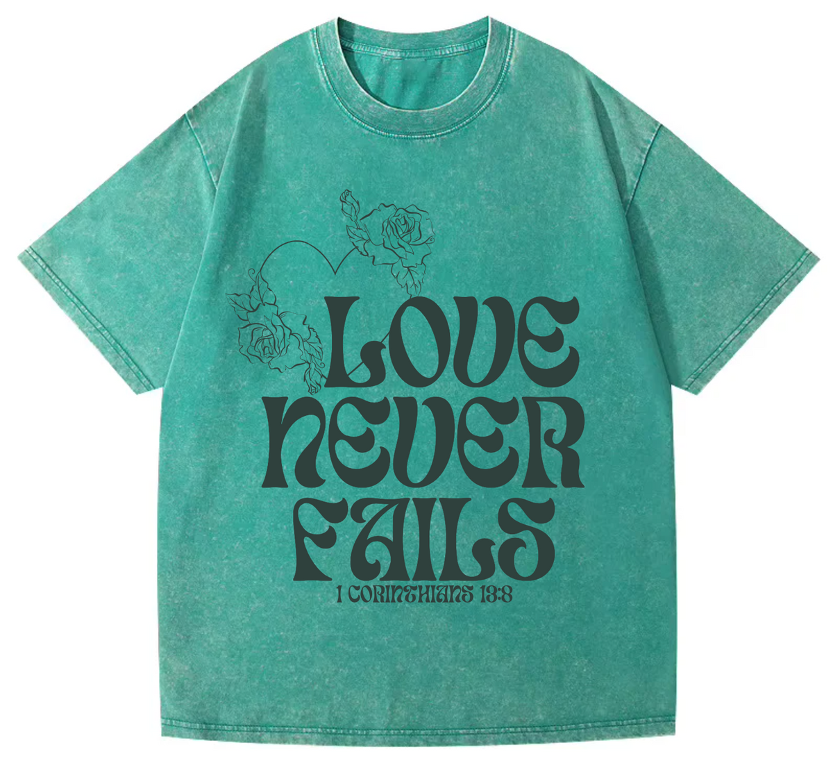 Love Pure Cotton Acid Washed Adult Unisex T Shirt