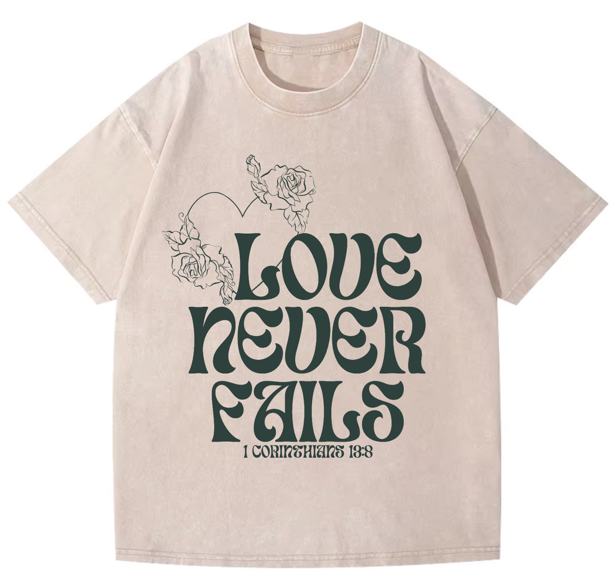 Love Pure Cotton Acid Washed Adult Unisex T Shirt