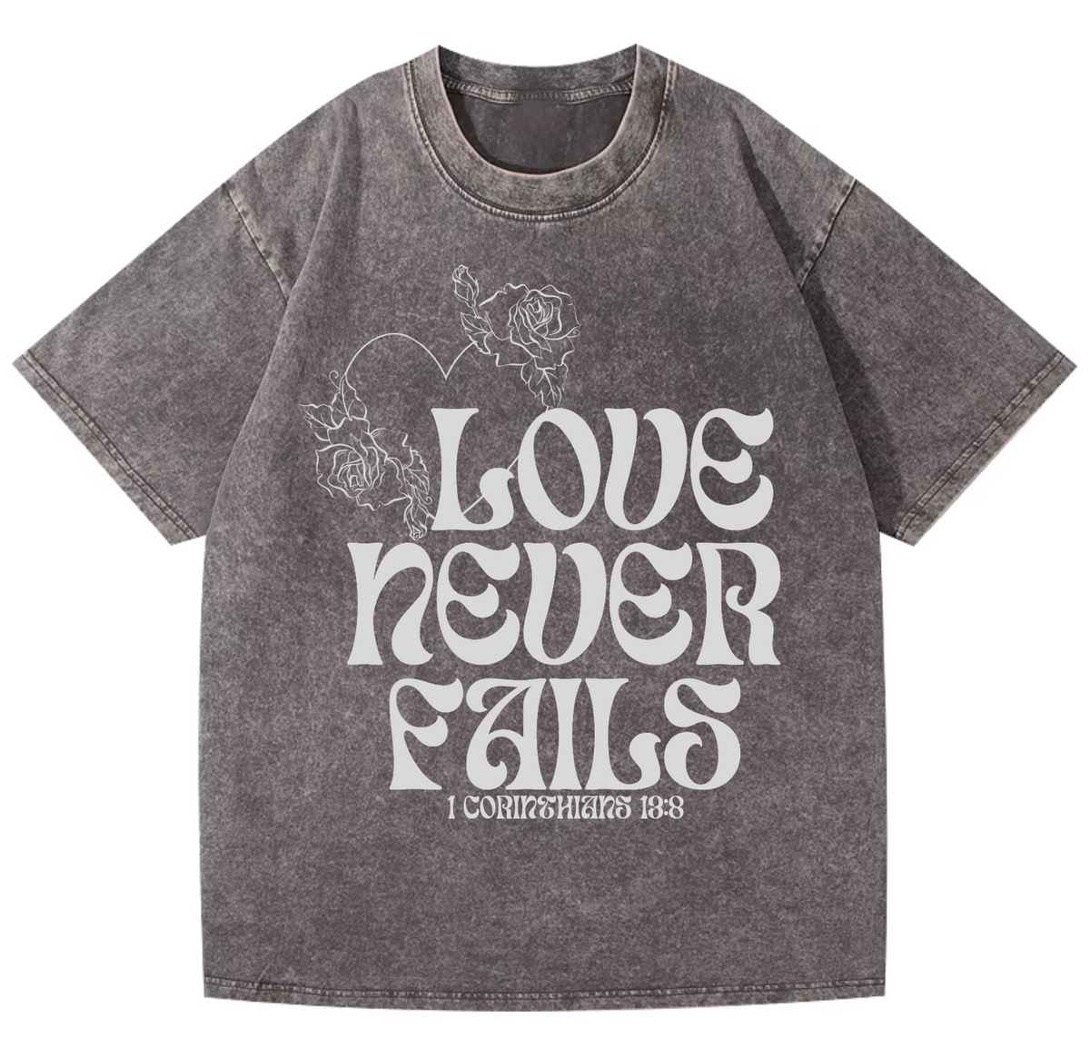 Love Pure Cotton Acid Washed Adult Unisex T Shirt