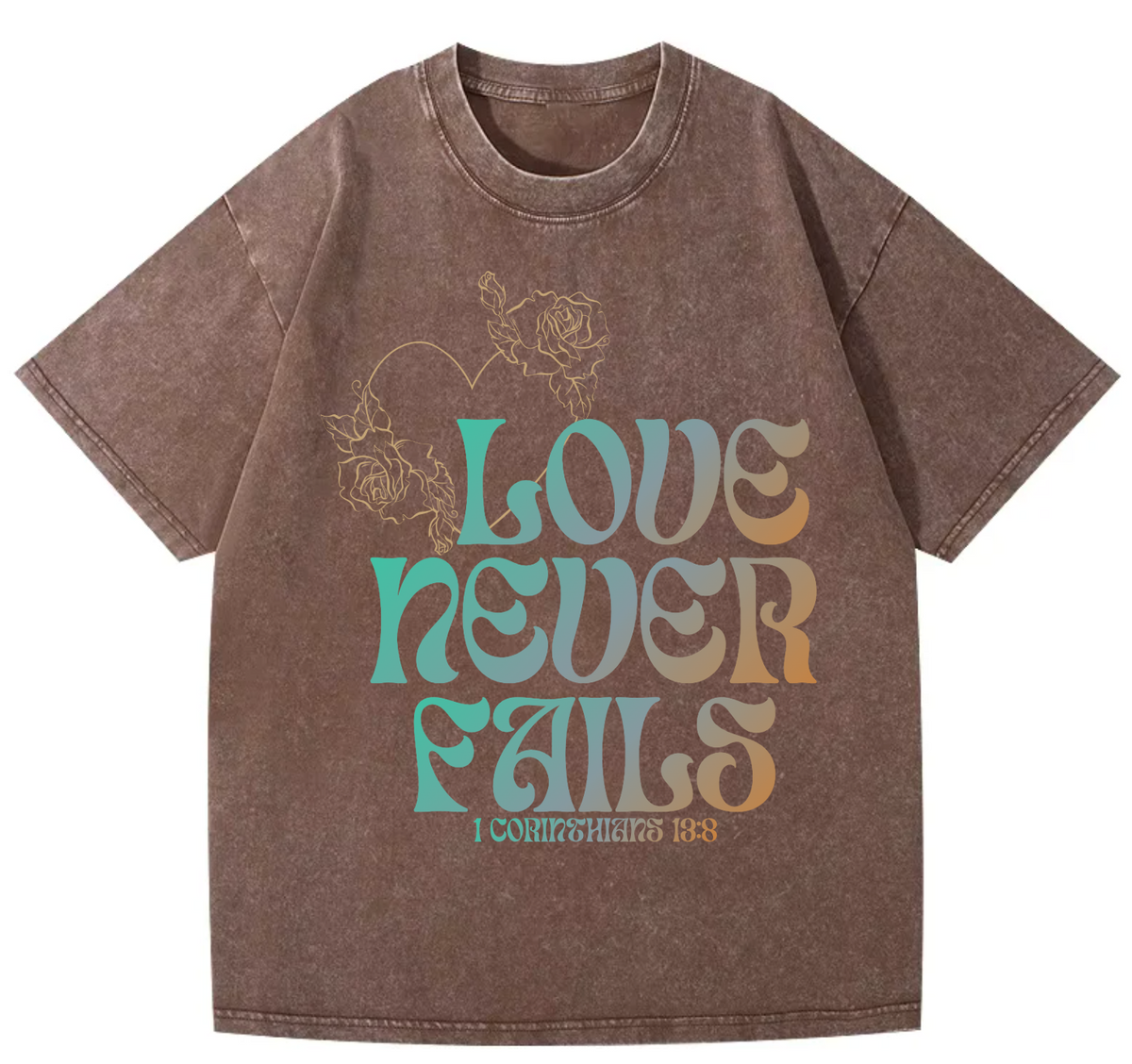 Love Pure Cotton Acid Washed Adult Unisex T Shirt