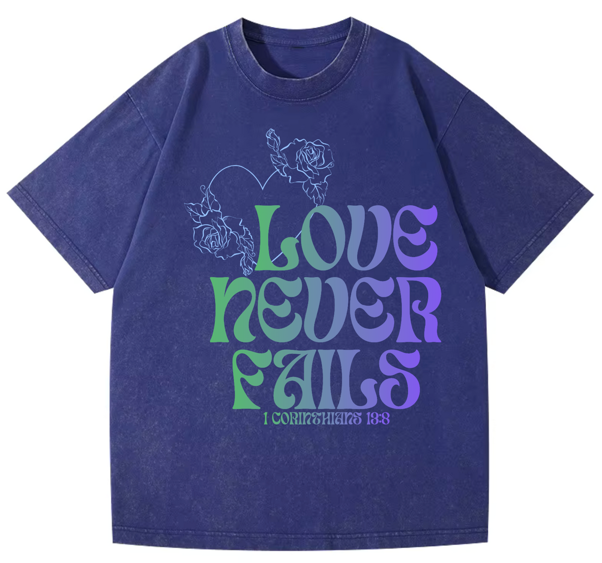 Love Pure Cotton Acid Washed Adult Unisex T Shirt
